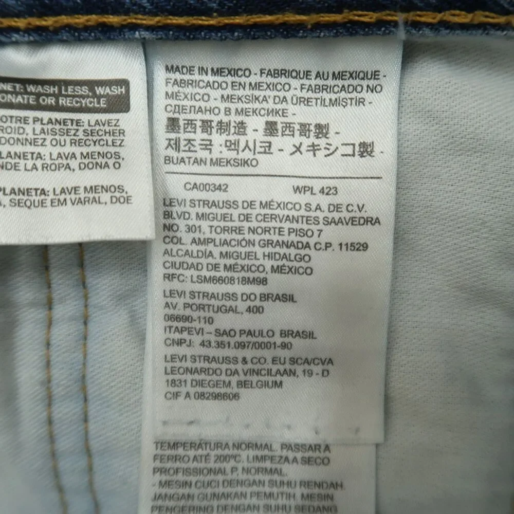 Levi's 505 Jeans Mens Size 36x32 Blue Regular Straight 100% Cotton Denim